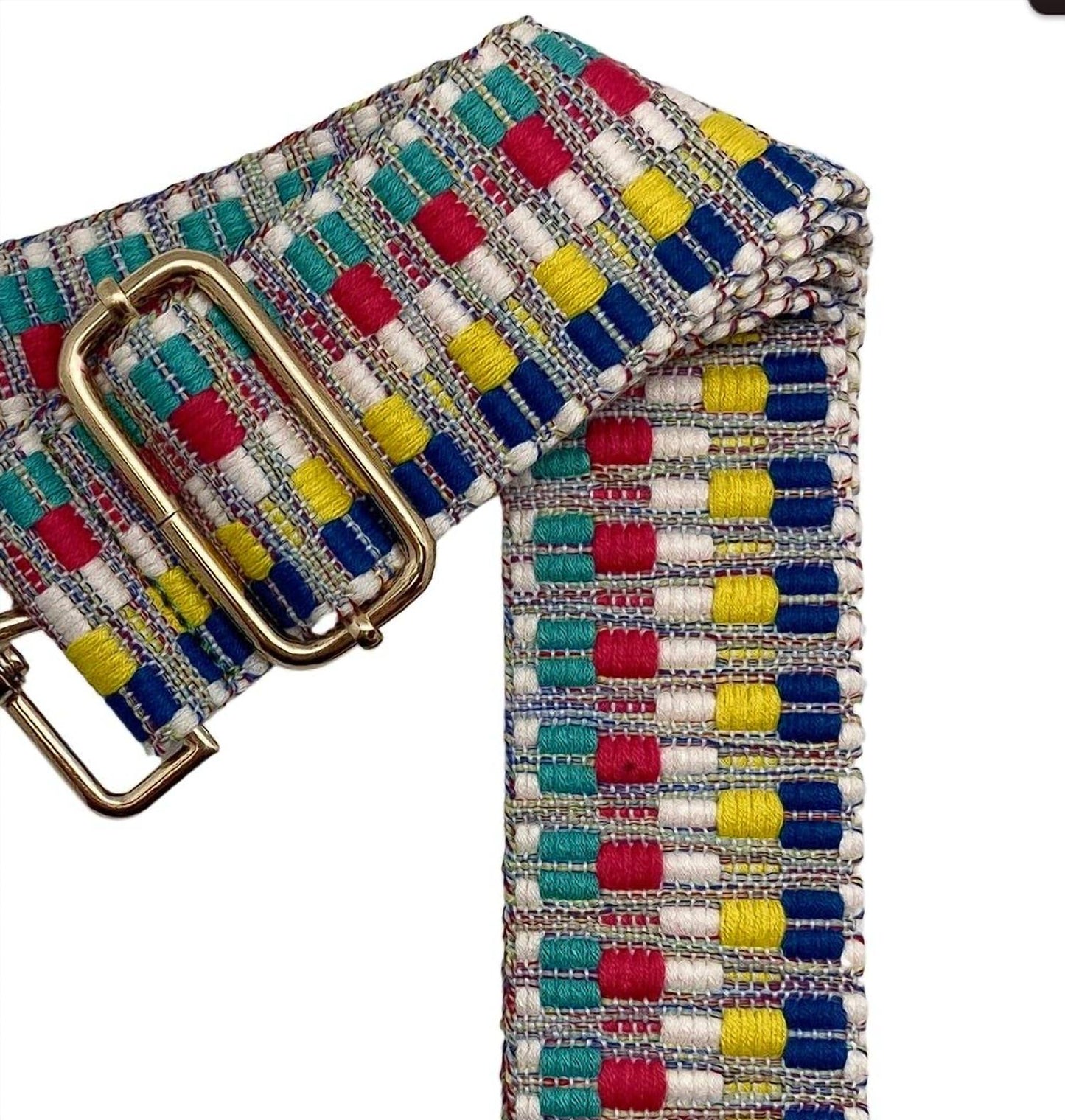 Mehrfarbiger gewebter Kota-Boho-Umhängetaschenriemen für Damen, verstellbar