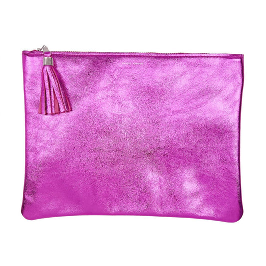 Women's Foil Xl Zip Pouch With Tassel