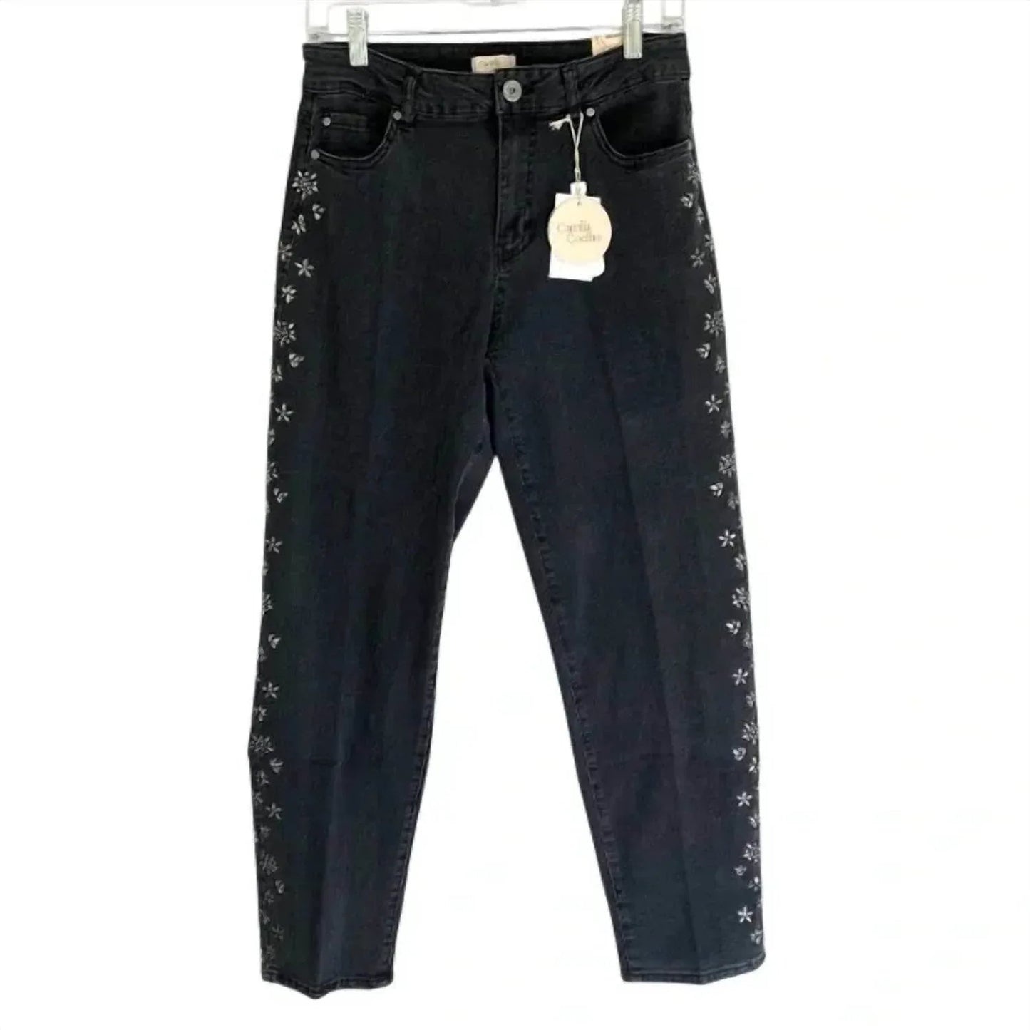 Women's Crystal Detail High Rise Jeans