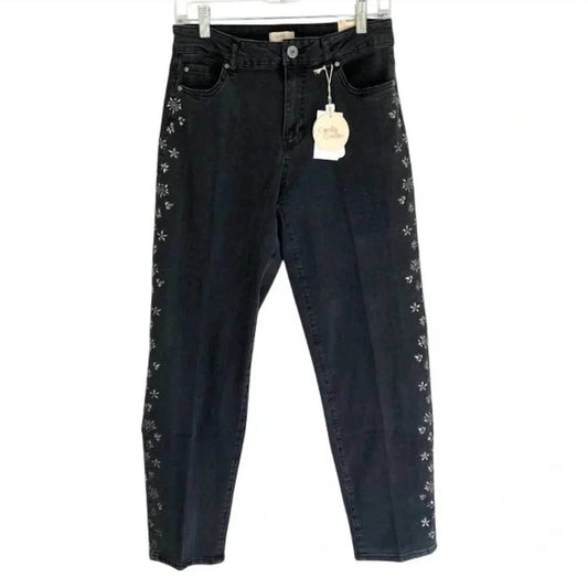 Women's Crystal Detail High Rise Jeans