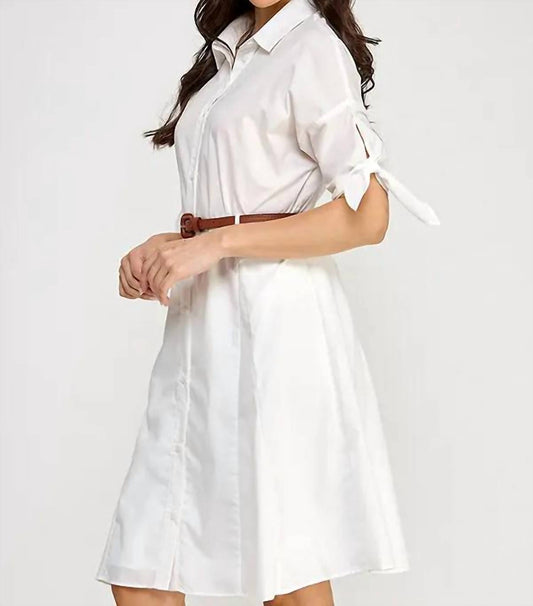 Solid Belted Mini Dress