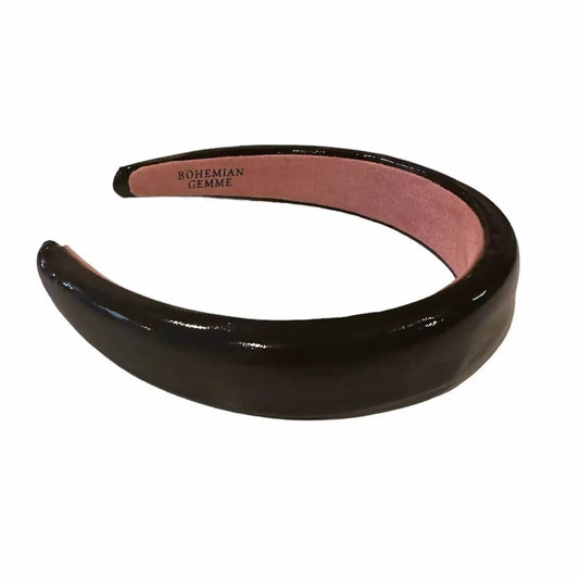 Women's Patent Leather Padded Headband