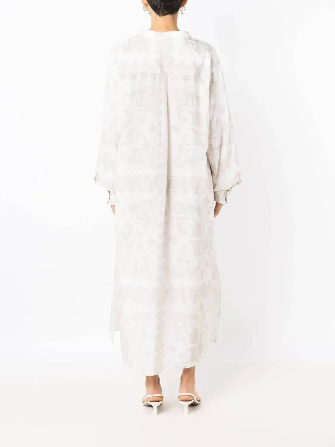 Geometric Print Silk Cotton Dress