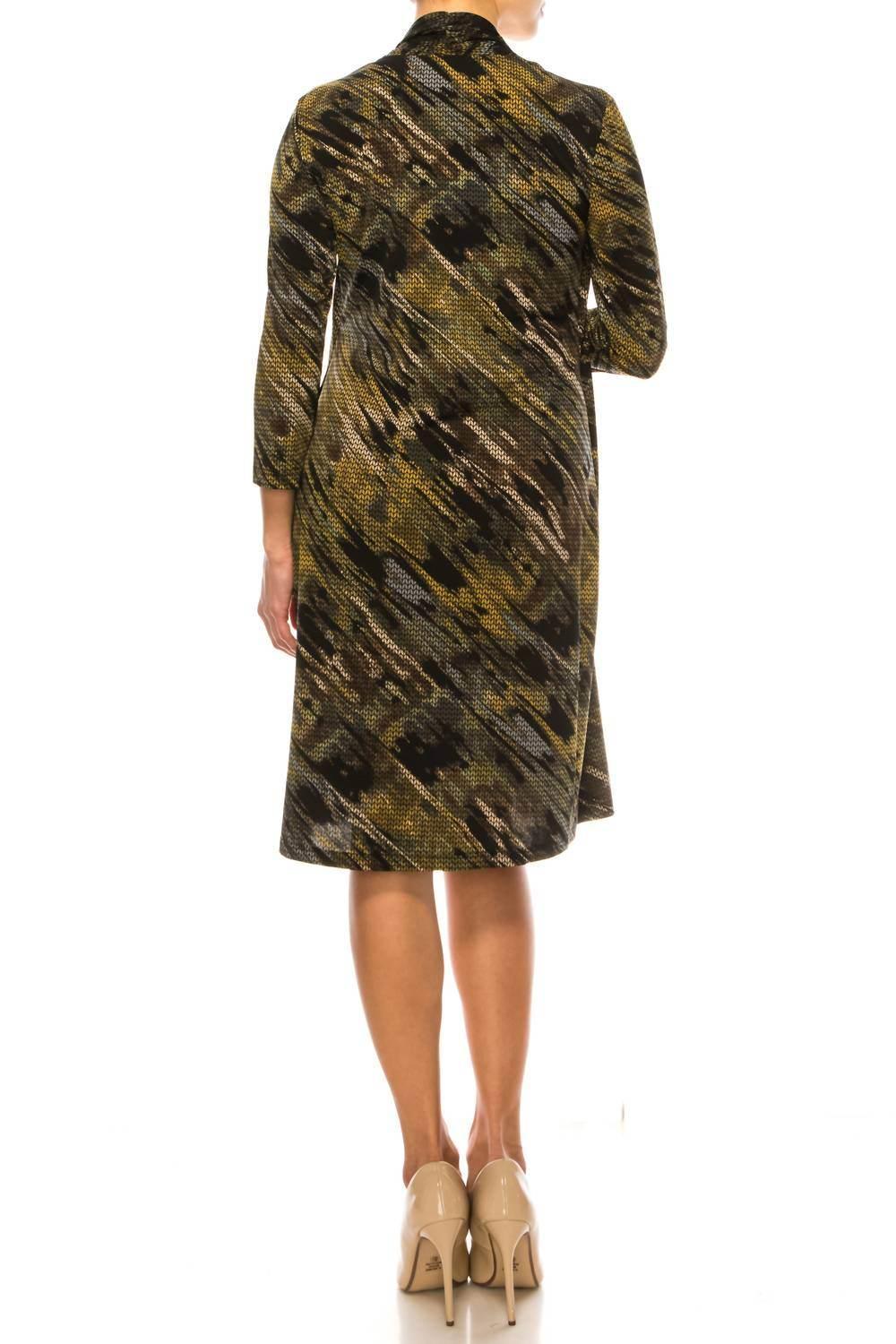 Open-front Faux Jacket Dress