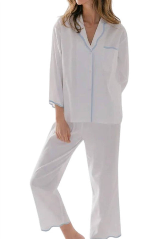 Vandy-Pyjama mit Muschelsaum