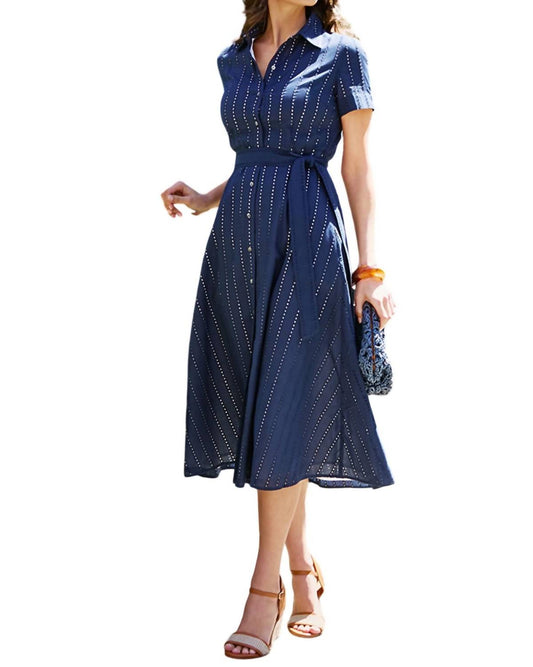 Kalinda Midikleid mit Ösen und Gürtel
