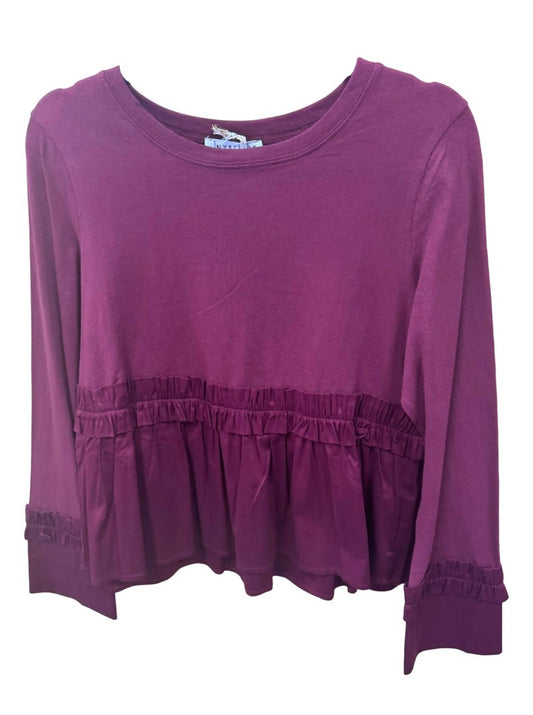 Women's Peplum Long Sleeve Top