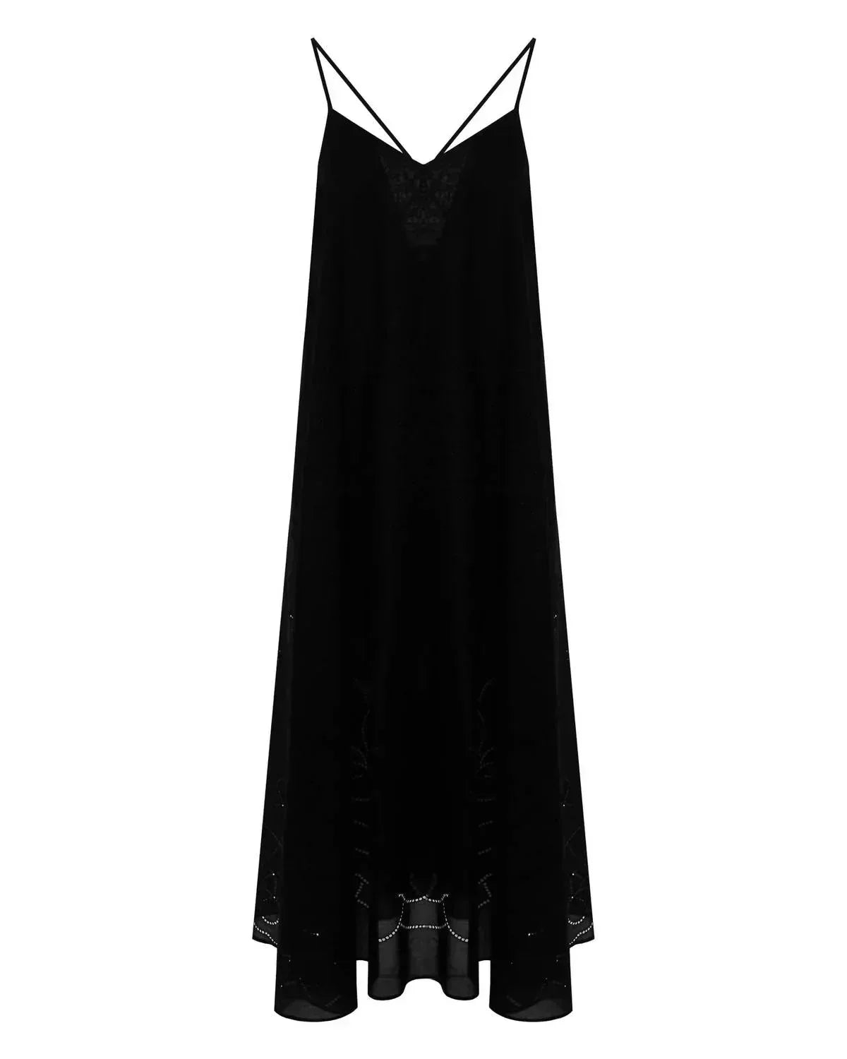 Besticktes langes Kleid
