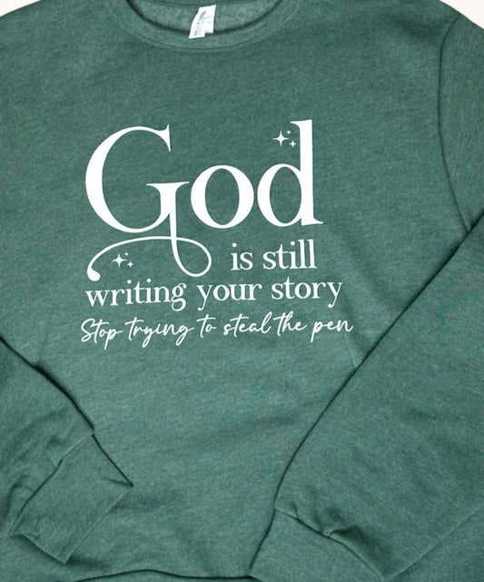 Women's God Is Still Writing Sweater