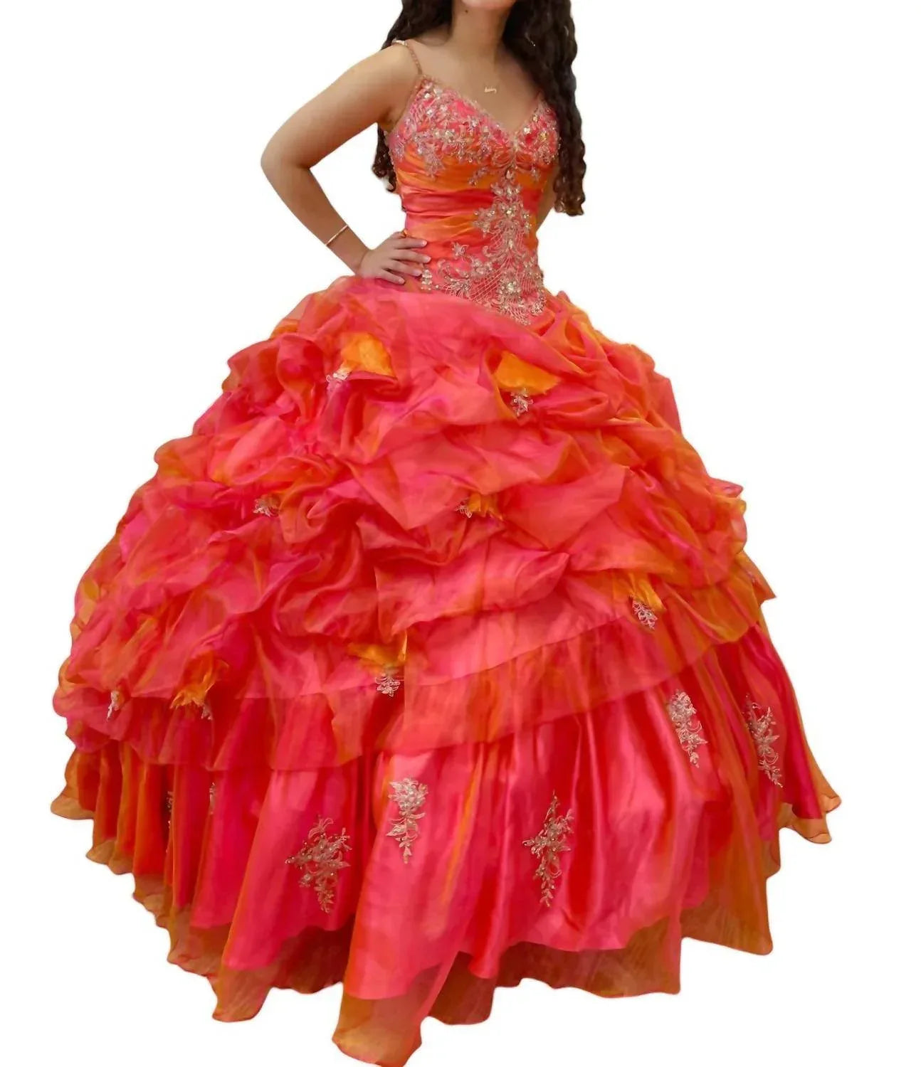 Quinceañera V-Ausschnitt-Kleid