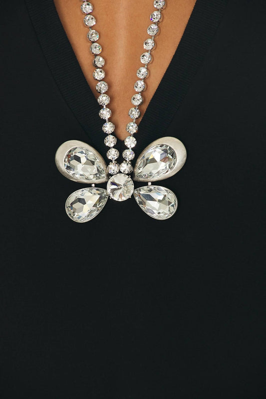 Women's Crystal Butterfly Necklace