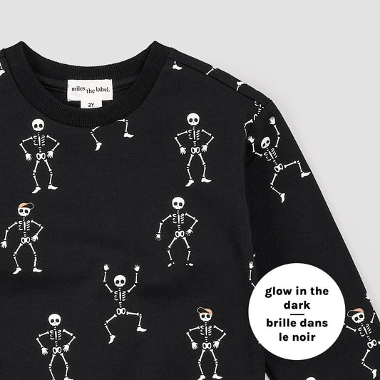 Boy's Dancing Glow-in-the-dark Skeletons Sweatshirt