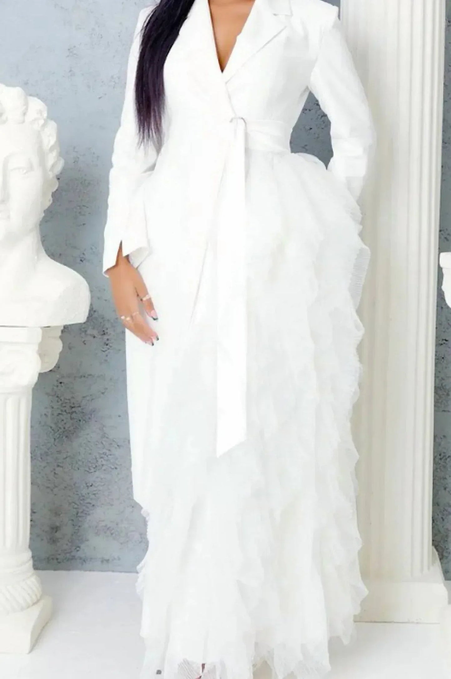 Side Tulle Detail Dress Jacket