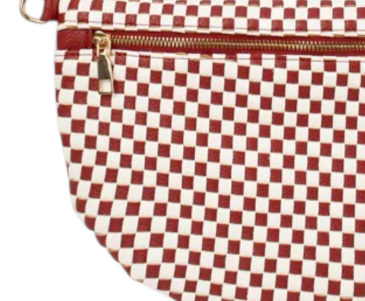 Women's Fiona Checkered Woven Bum Bag