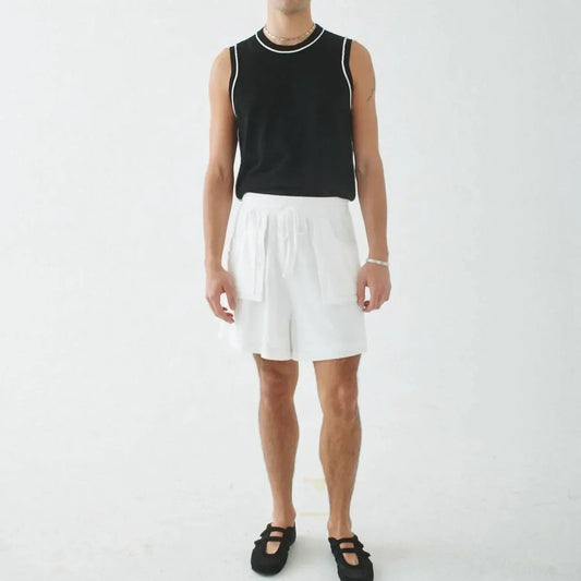 Ärmelloses Tanktop mit Pullover-Optik