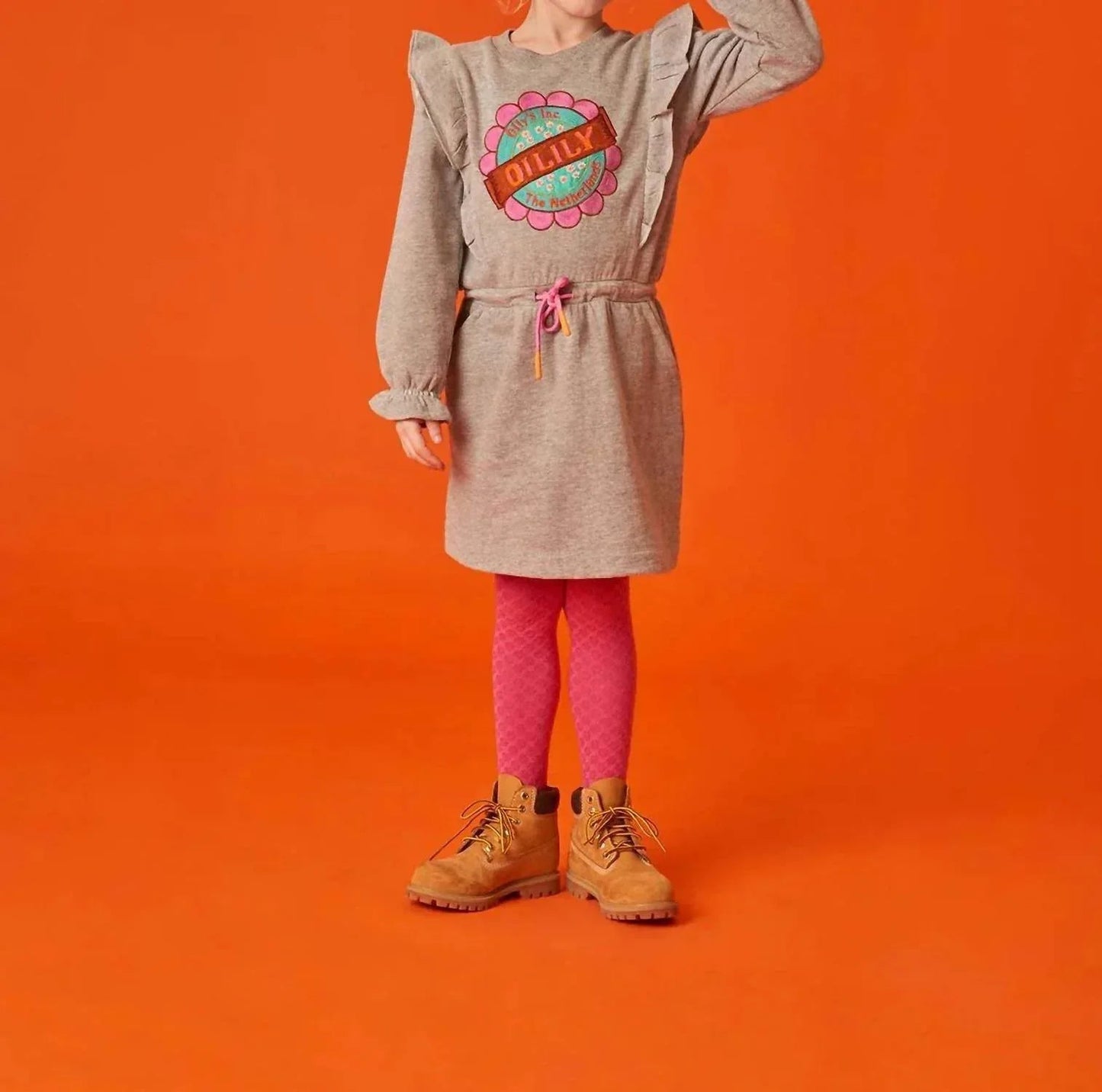 Girl's Flower Logo Sweater Djane Dress