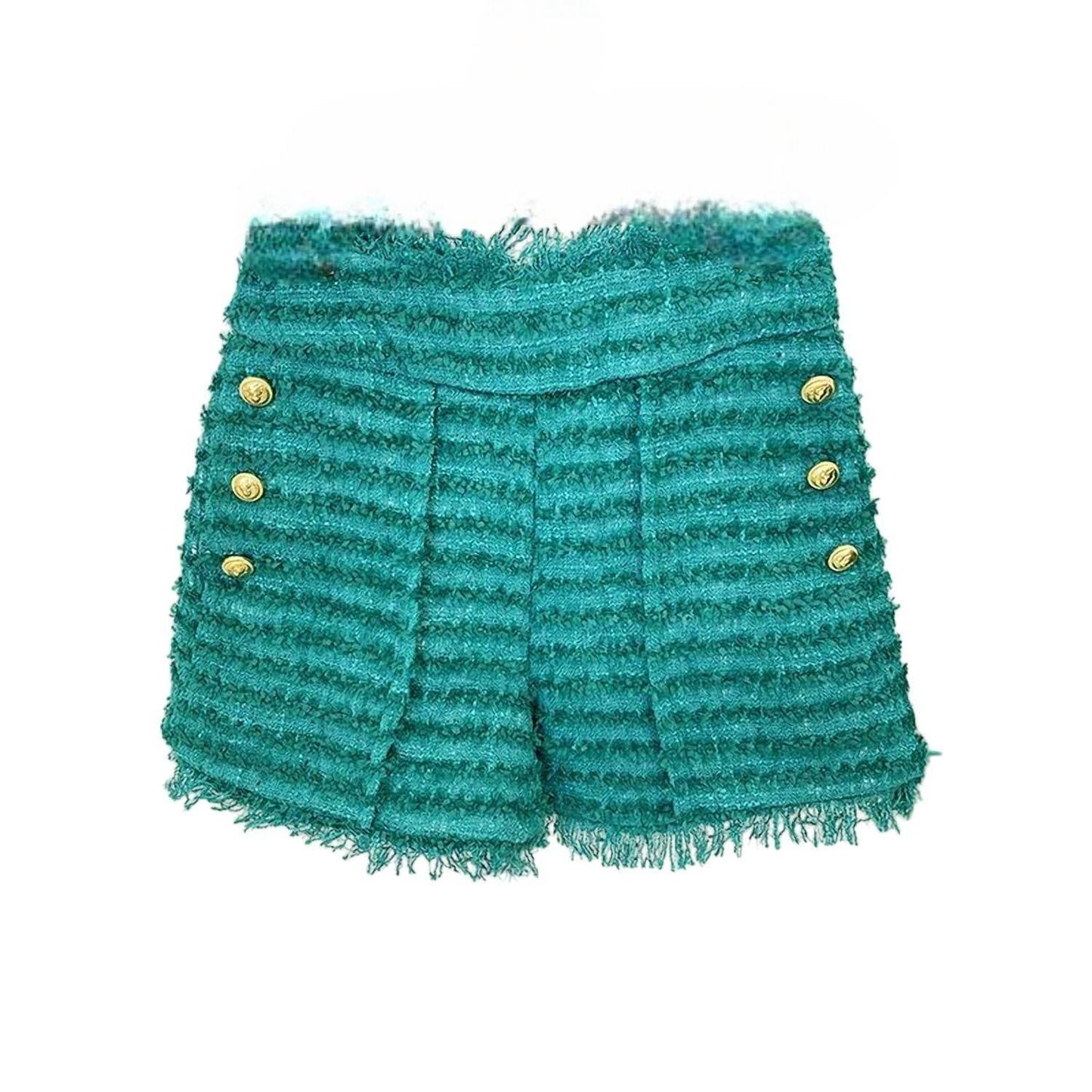 Nevaeh Tweed-Shorts mit hohem Bund