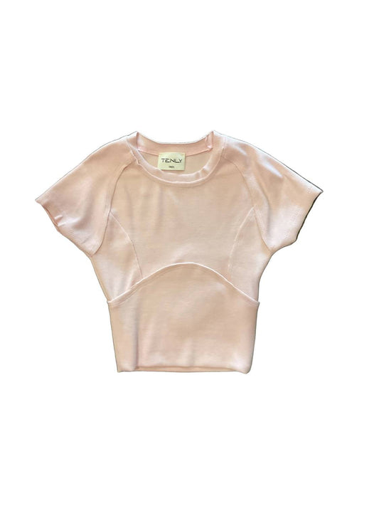 Mädchen Rayon Rippen-T-Shirt mit kurzen Ärmeln