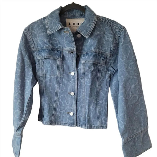 Women's Coral Laser Cut Jean Jacket