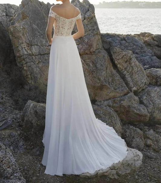 Chiffon Skirt Side Slit Dress
