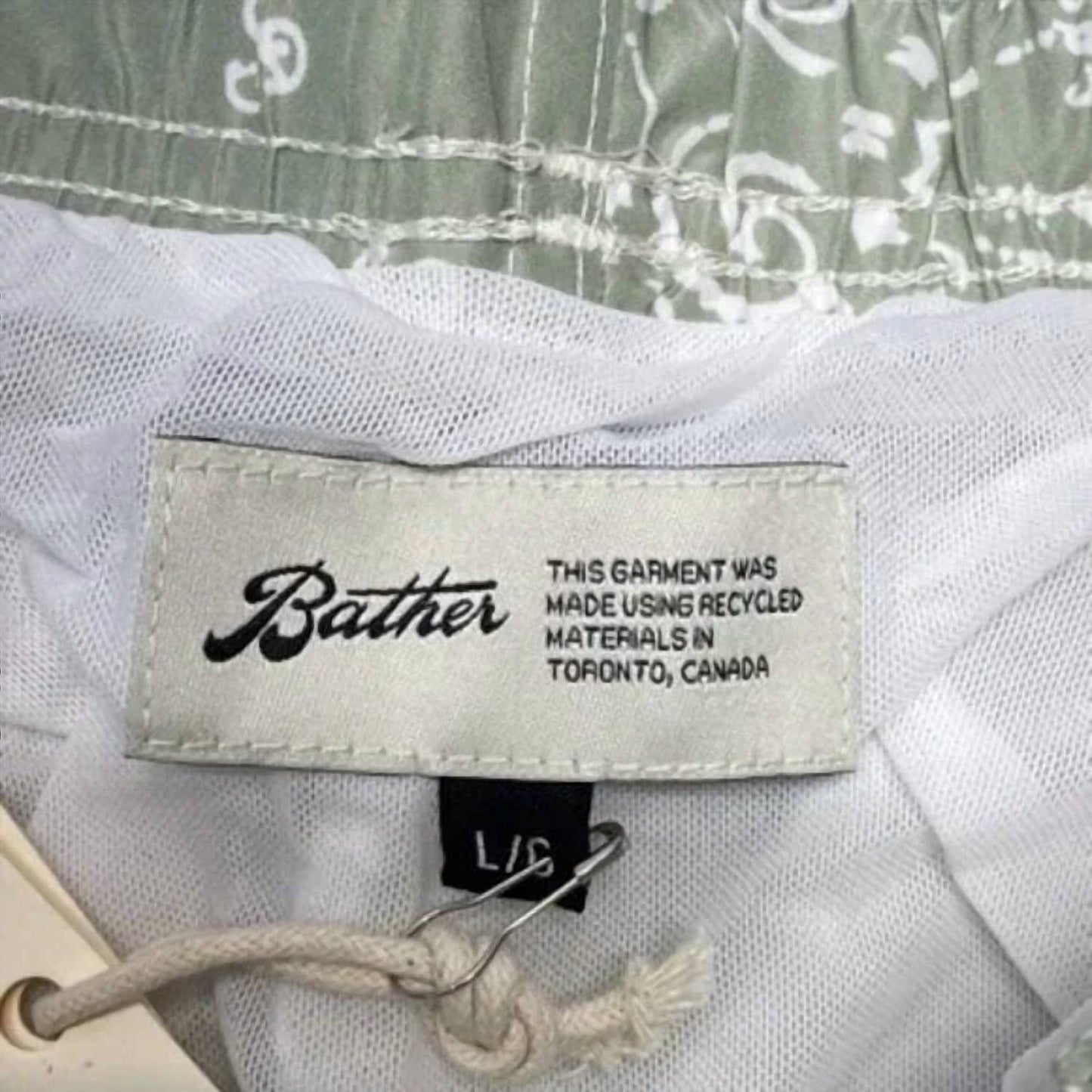 Men's Paisley Lined Swim Trunks