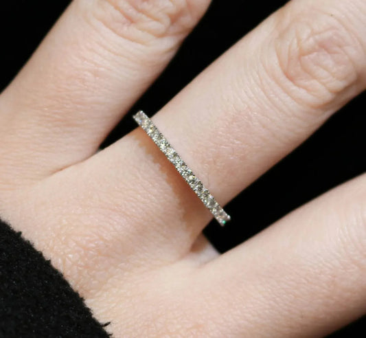 Women's Moissanite Pave Band Ring