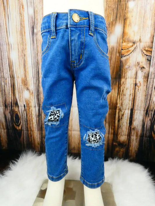 Jeans mit Leoparden-Patch für Kinder
