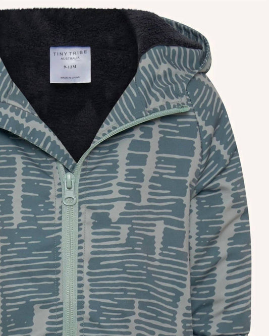 Windbreaker für Kinder mit gebrochenem Streifenmuster
