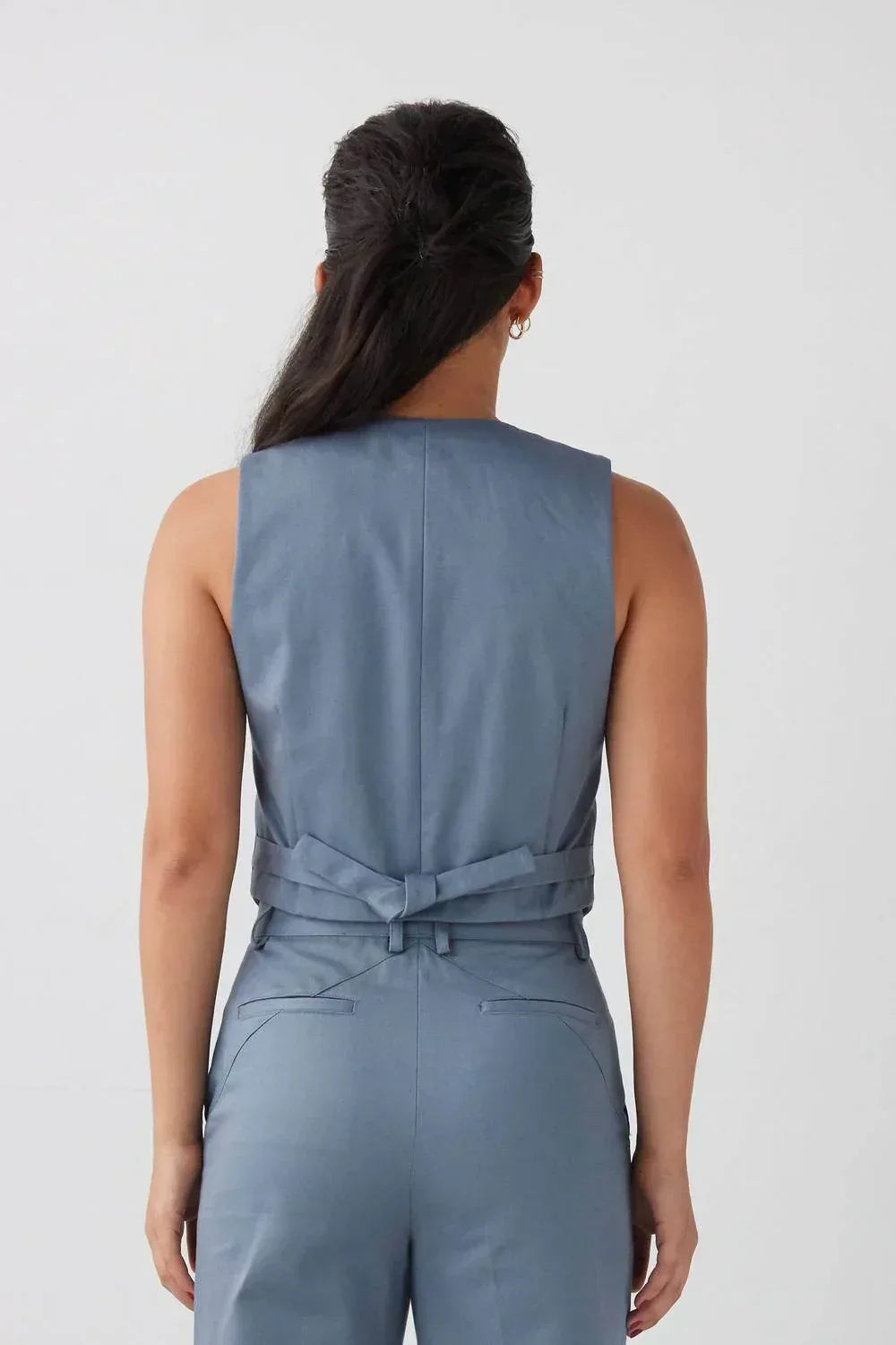 Cotton Twill Annie Button Vest