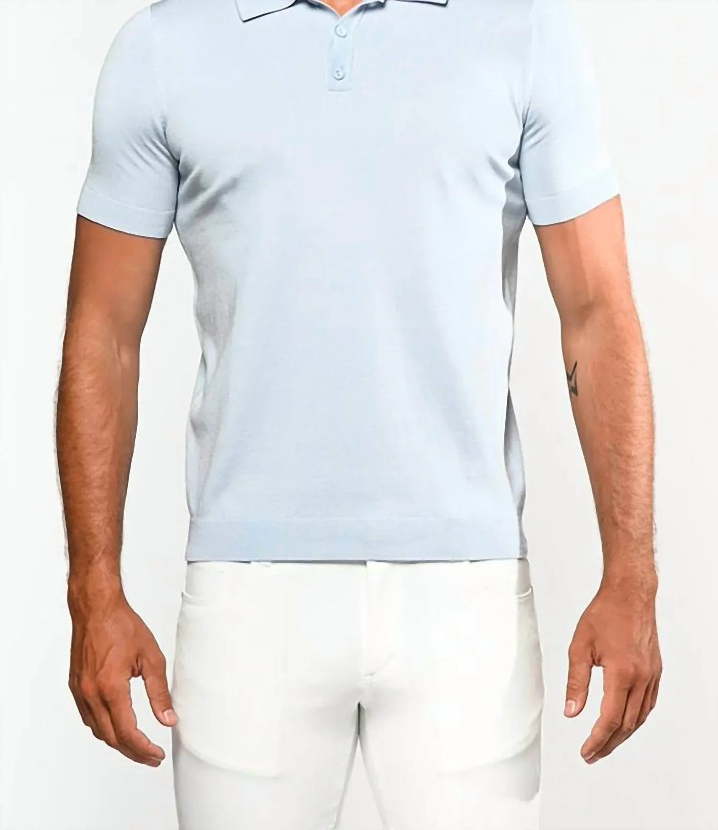 3-button Knit Polo Shirt