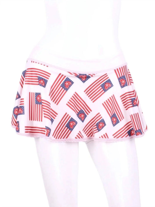 Women's Flag Love "o" Tennis Skirt