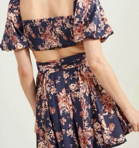 Floral Dress With Cut Outs