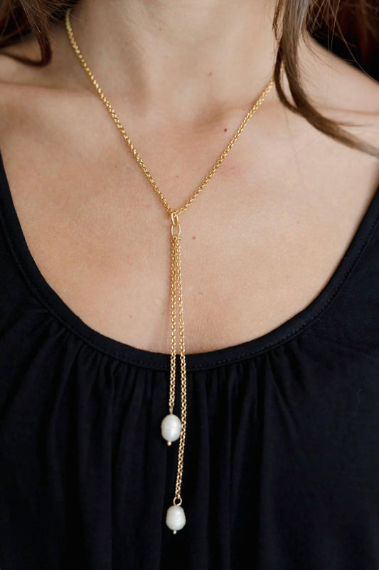 Women's Bella Pearl Lariat Necklace