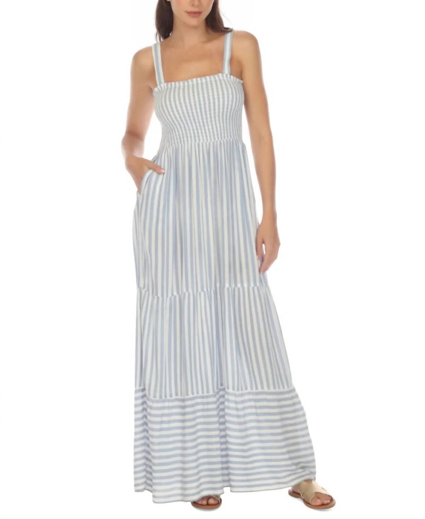 Ärmelloses Maxikleid als Überwurf