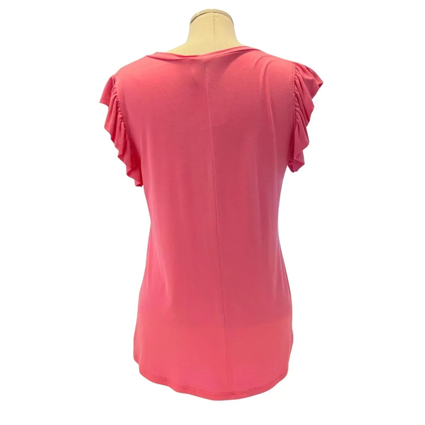 Women's Flutter Sleeve V-Neck Top