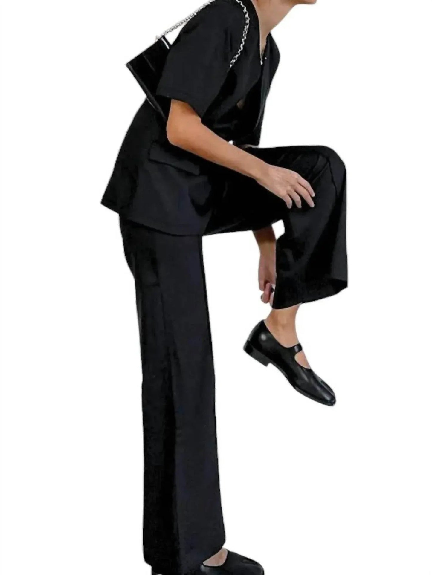 Meredith Double-Breasted Satin Blazer and Pant Set
