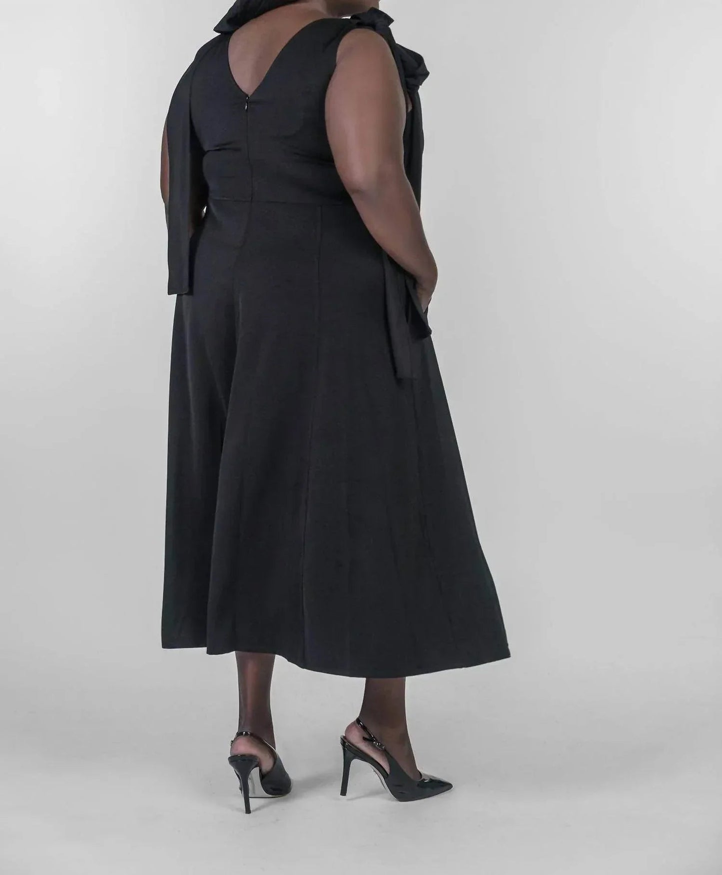 Sakura Stretch Long Midi Dress - Plus