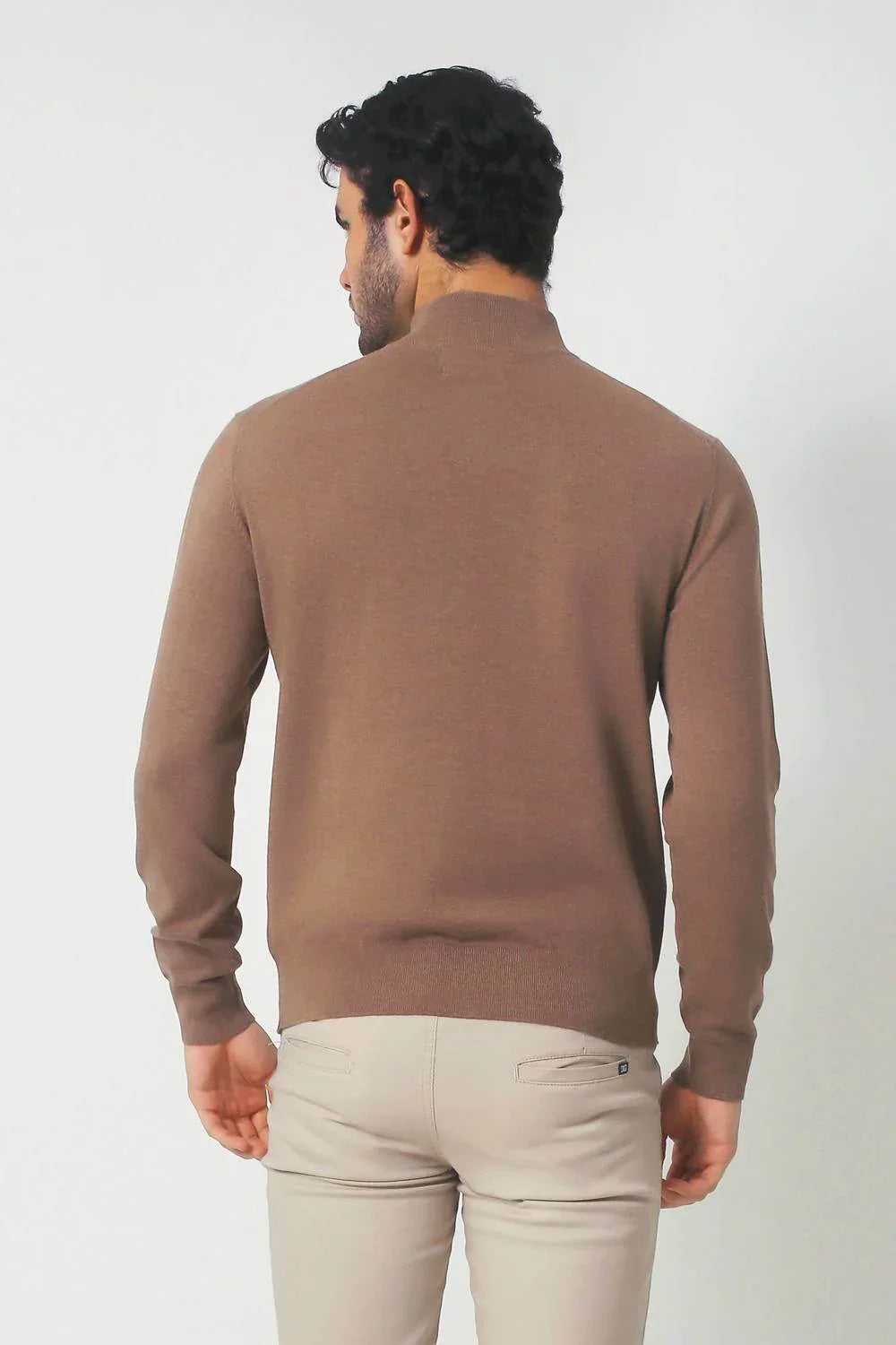 Men's Everyday Cotton Quarter Zip Sweater -plus