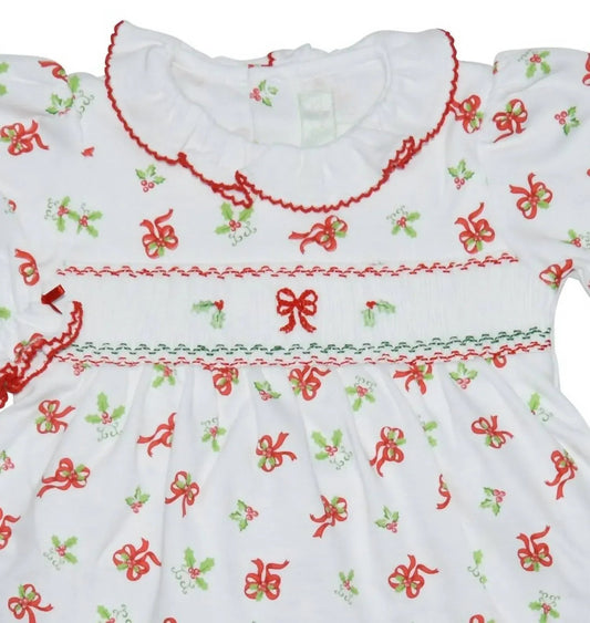Baby Girls Holly & Bows 2-piece Tunic And Legging Set