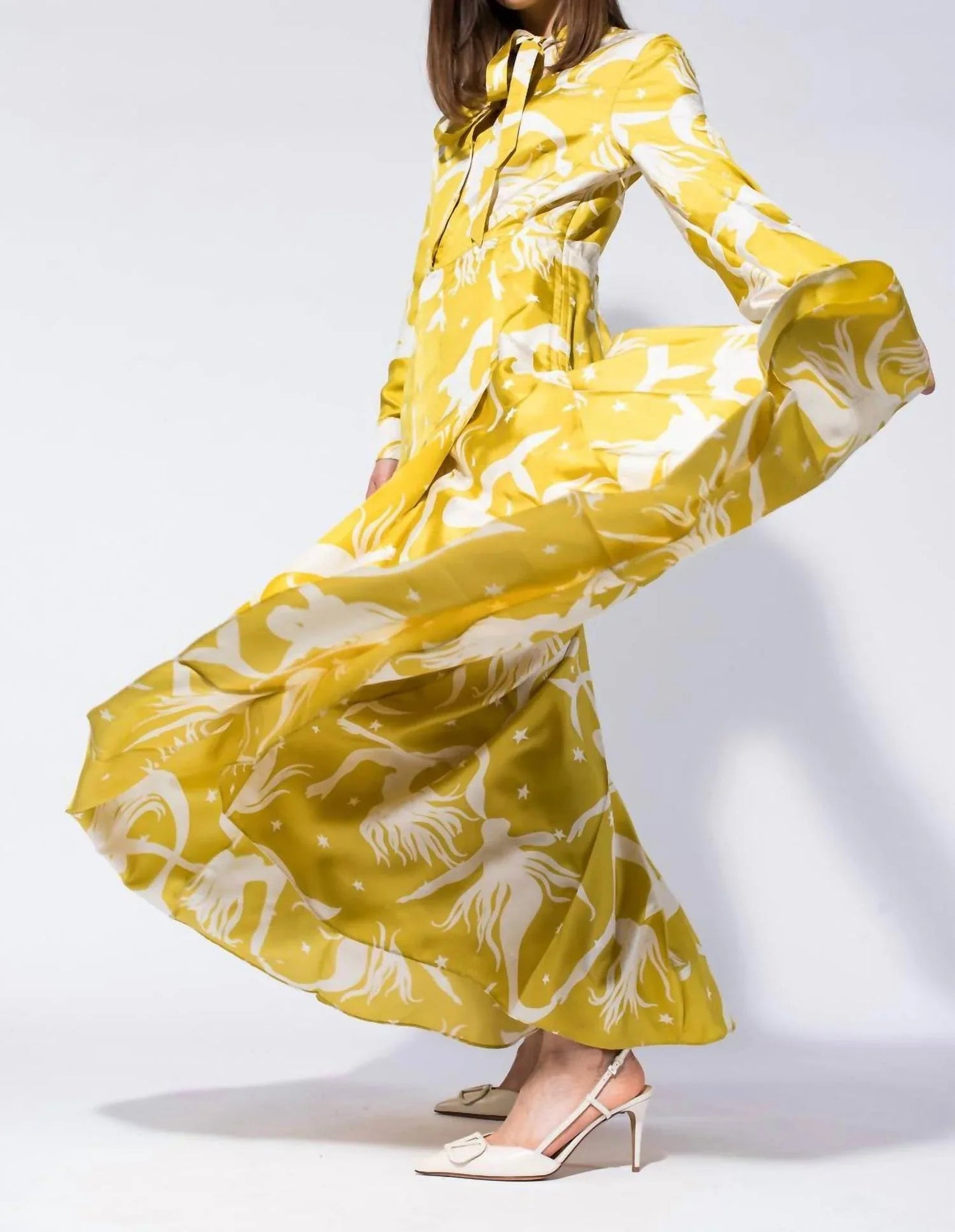 Printed Silk Twill Dress