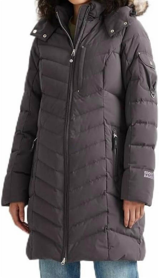 Womens 650 Down Sun Valley Puffer Parka Long Coat
