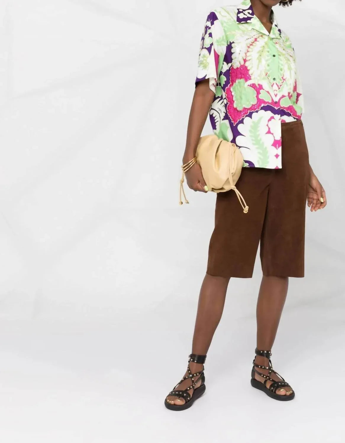 Embellished Floral Print Shirt
