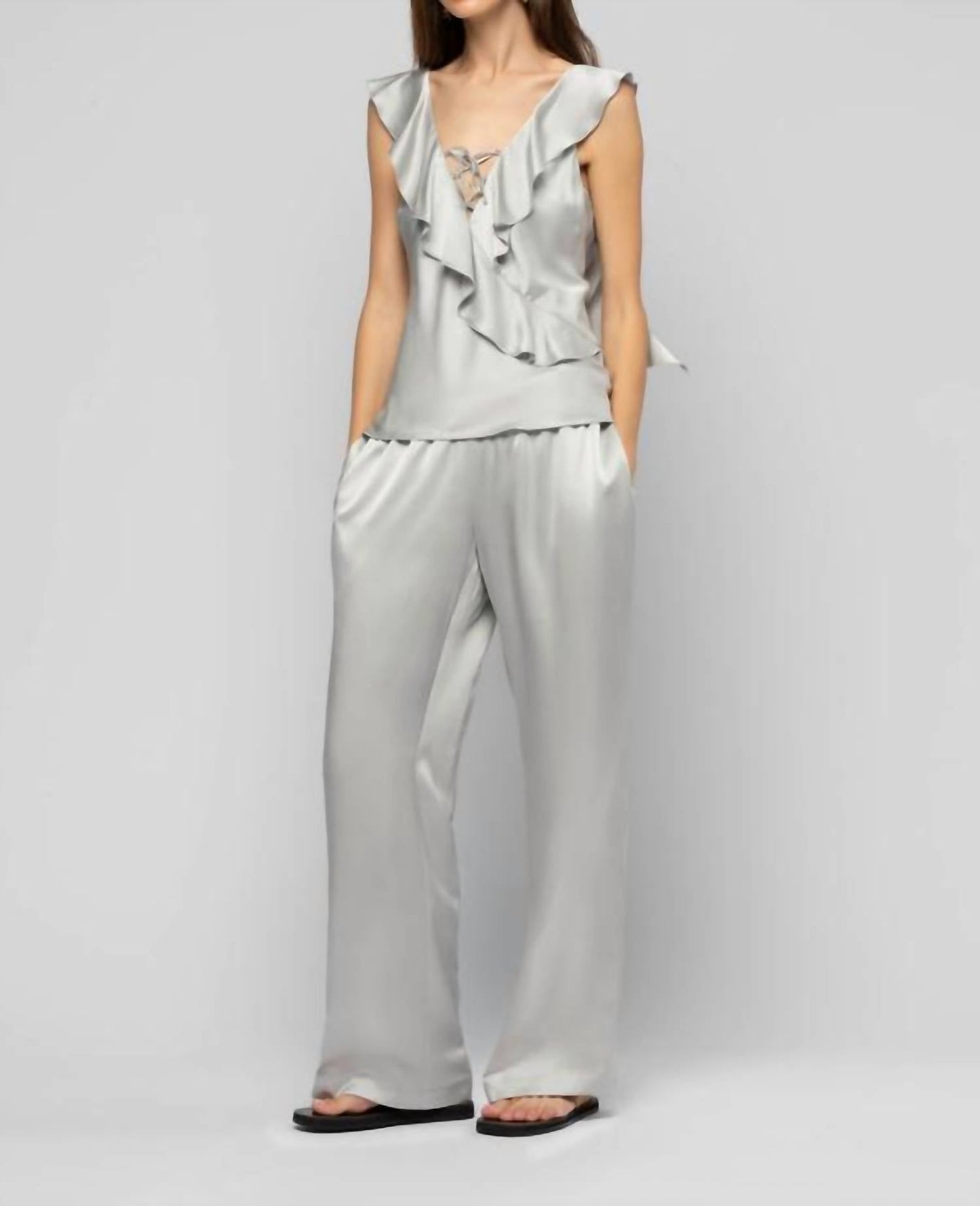 Barabelle Silk Wide Leg Pants