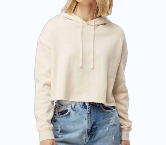 Canvas Cropped Hoodie