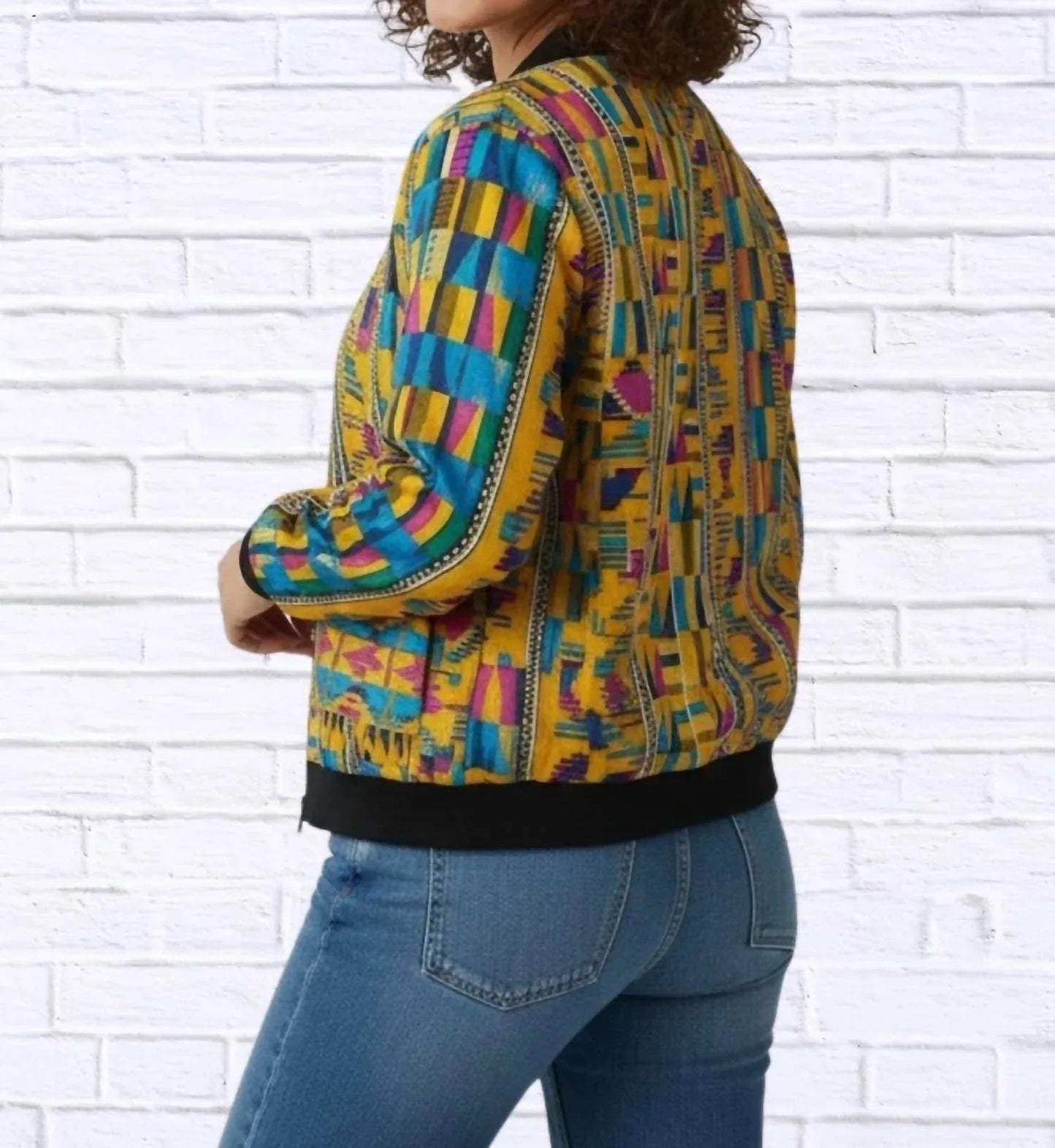 Maddy Traditional Bomber Printed Ethnic Jacket