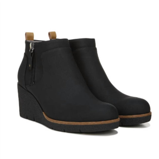 Women's Faux Leather Bianca Wedge Bootie Shoes