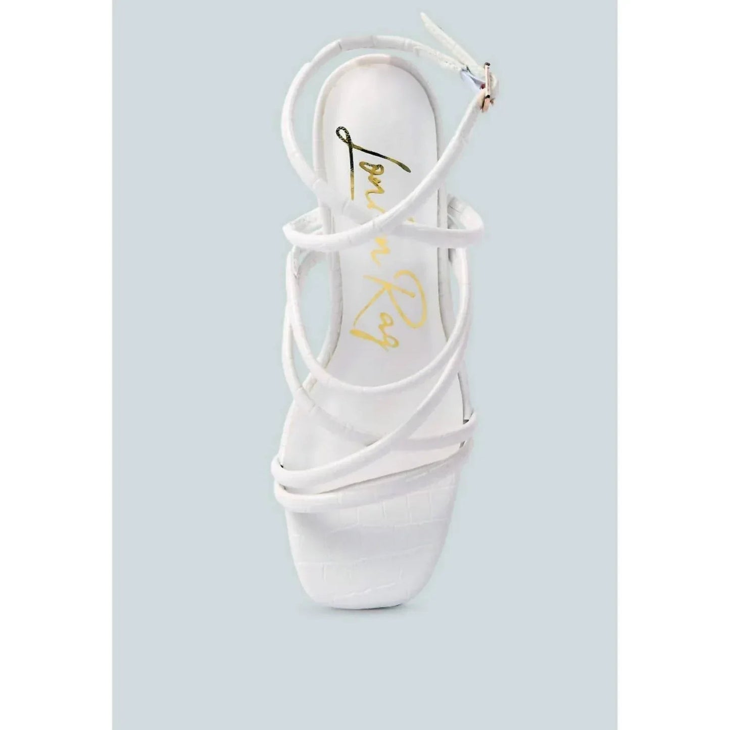 Damen-Sandalen mit schmalen Riemchen und hohem Absatz