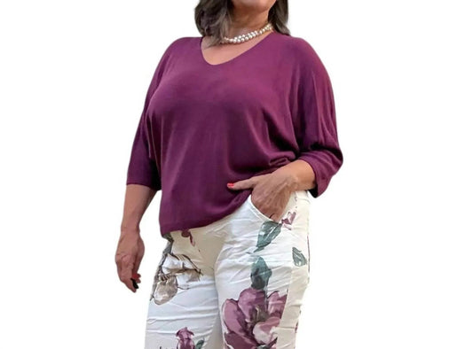 Women's Fine Knit Bat Sleeve Sweater