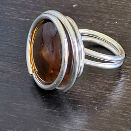 Women's Ocean Glass Cocktail Ring