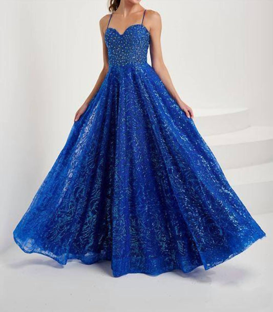 Glitzer-Tüll-Ballkleid